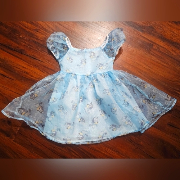 Bluey Other - Blue Floral Kids Casual Dress
